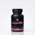 Balancyaya pH Balancing Inserts by LAFUHQE, black bottle with clear label, 40 capsules