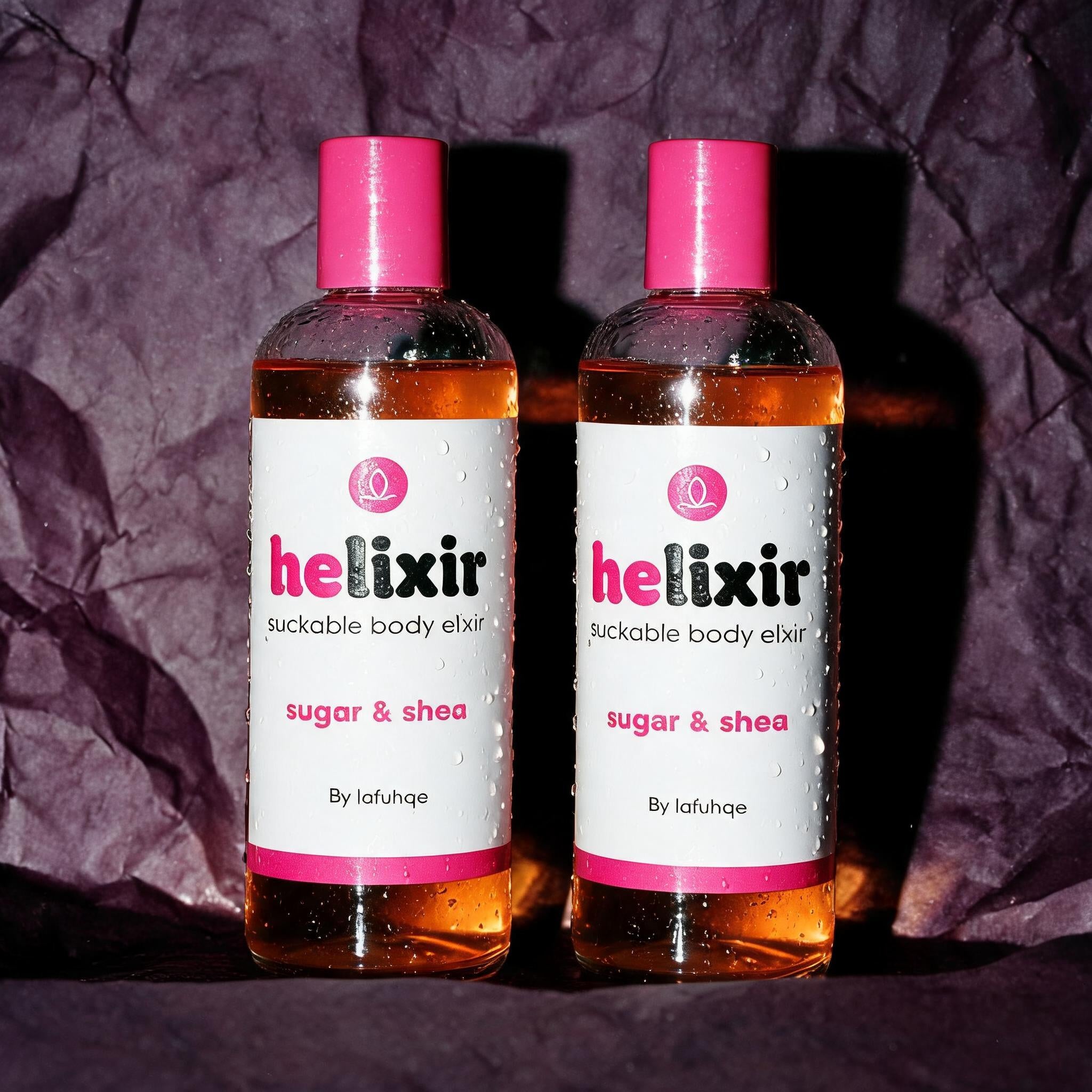 Helixir two pack on deep plum crumpled paper