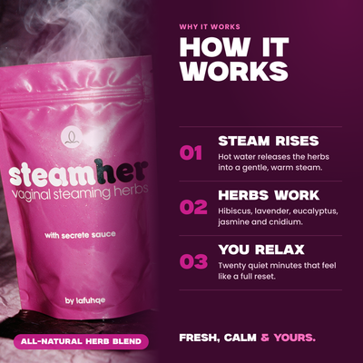 Steam Her + Secrete Sauce - Hierbas para vaporizar la vagina